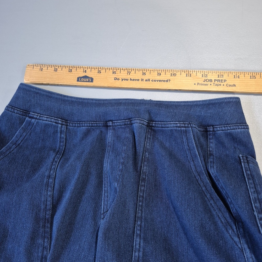 Halara Jeans Womens Medium Petite Wide Leg Cargo Cropped Flex Denim *Hemmed - Picture 7 of 10